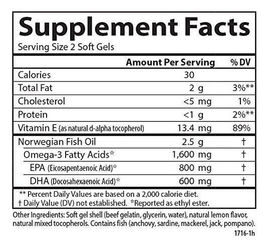 Salud y Equipamiento Médico - Omega 3 Gems Elite 1600 Mg Carlson Epa Y Dha 120 Capsulas 1