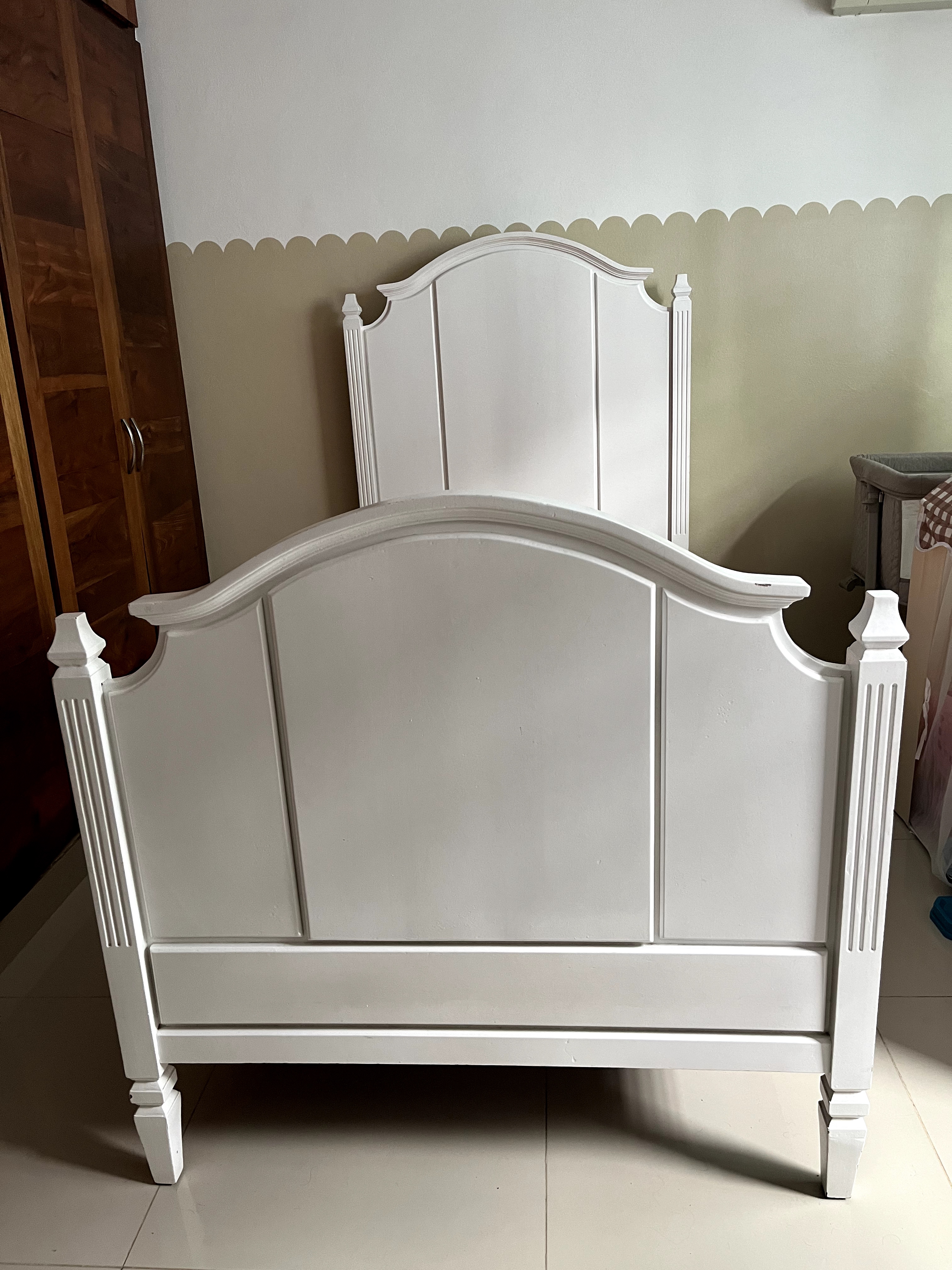 muebles y colchones - Cama Twin en caoba estilo Pottery Barn 2