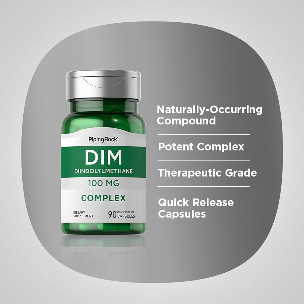 Salud y Equipamiento Médico - Suplemento Dim De Piping Rock | 100 Mg | 90 Cápsulas | Suple 3