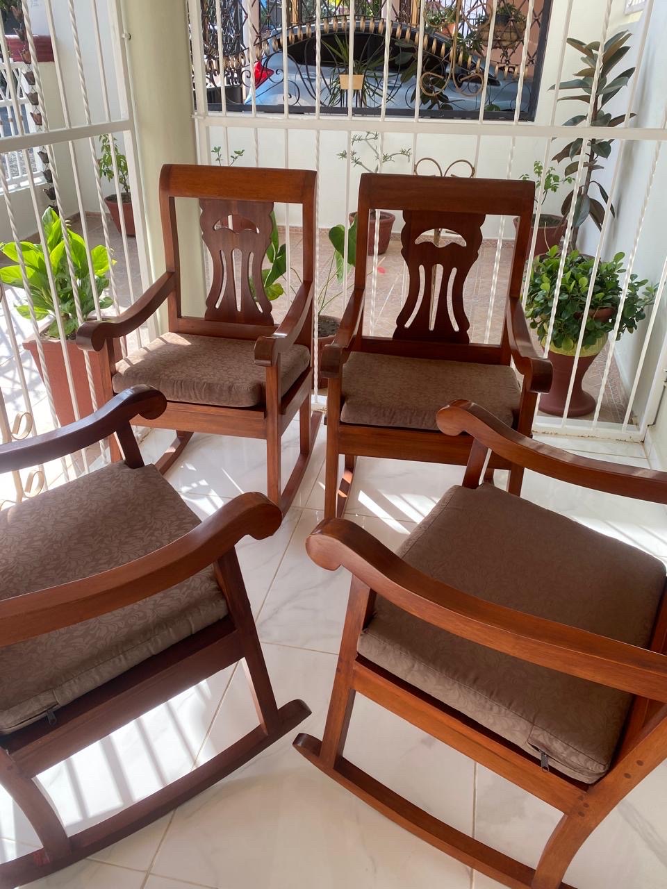 muebles y colchones - Set de 4 mesedoras en caoba 0