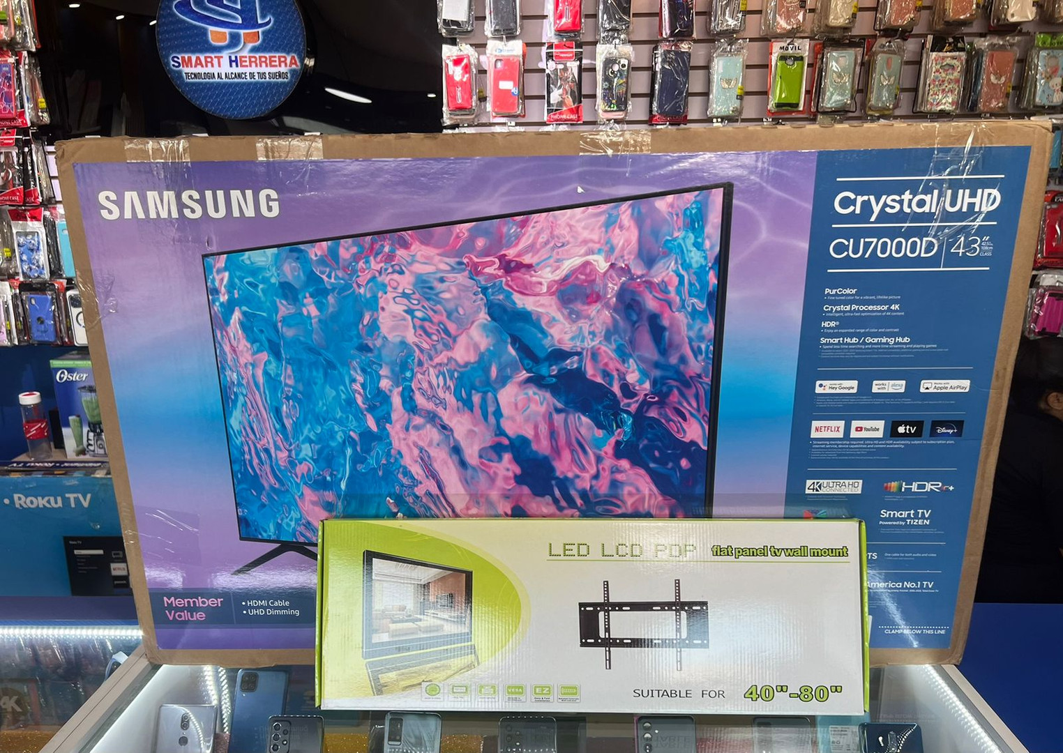 tv - SMART TV SAMSUNG CRYSTAL DE 43 PULGADAS CU7000 4K 2024 NUEVAS  0