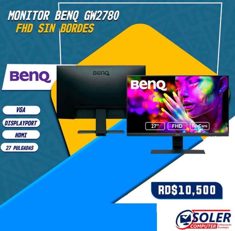 otros electronicos - Monitor Benq Gw2780  De 27 Pulgadas  Hdmi