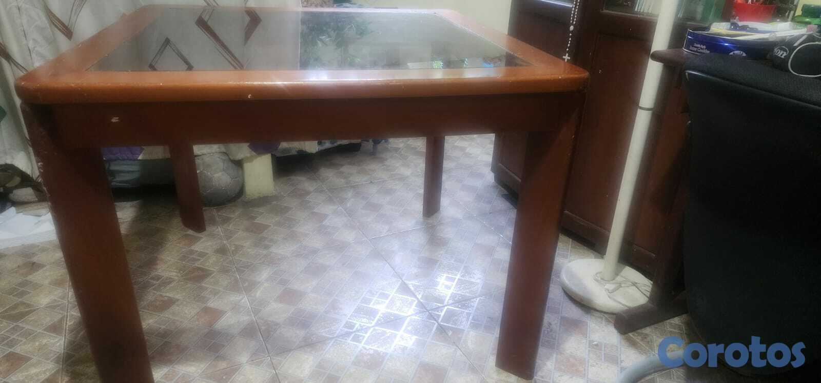 muebles y colchones - MESA DE COMEDOR PARA CUATRO SILLAS CON TOPE DE CRI 4