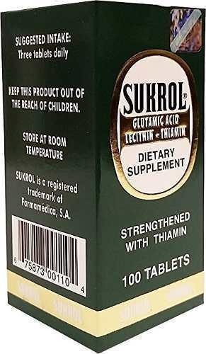 Salud y Equipamiento Médico - Sukrol Dietary Supplement 100 Tabs Fortalecido Con Tiamina 1