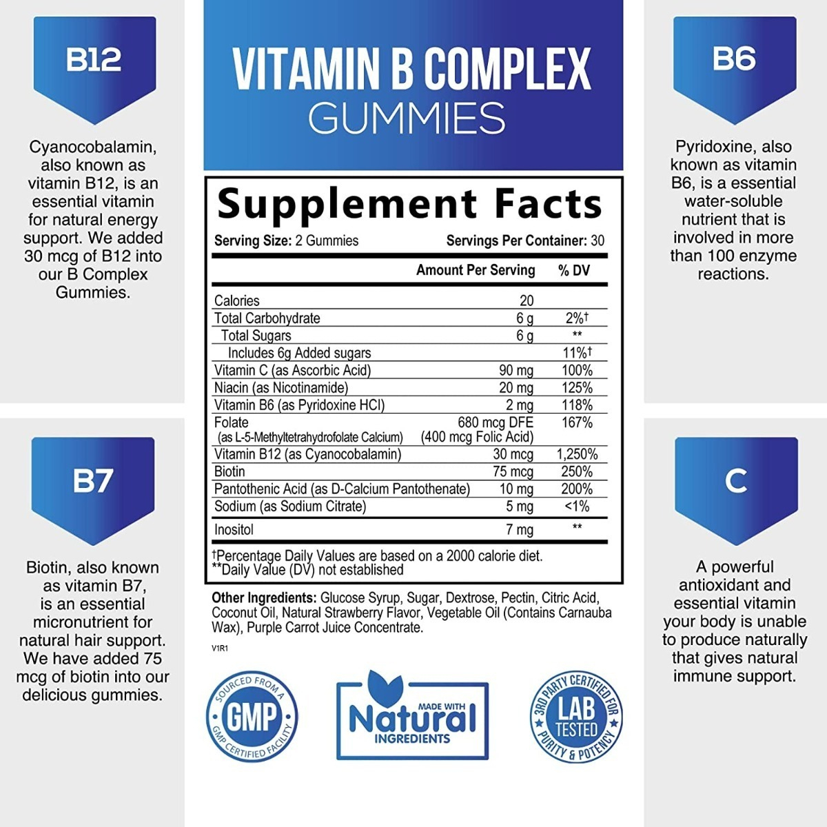 Salud y Equipamiento Médico - Complejo B 100mg Nature S Nutri - - Unidad A $2815 1