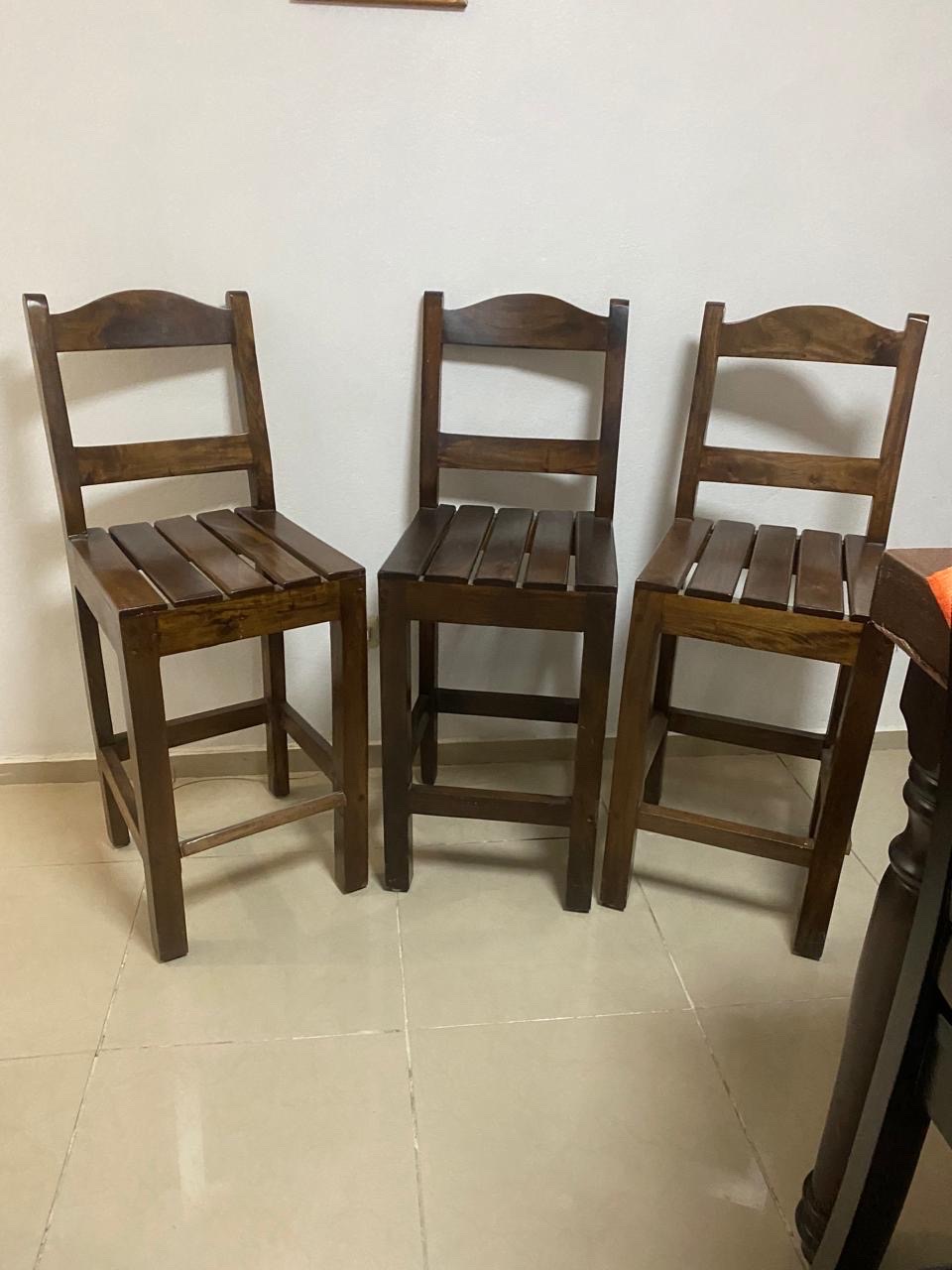 muebles y colchones - Set de 3 sillas en roble 0