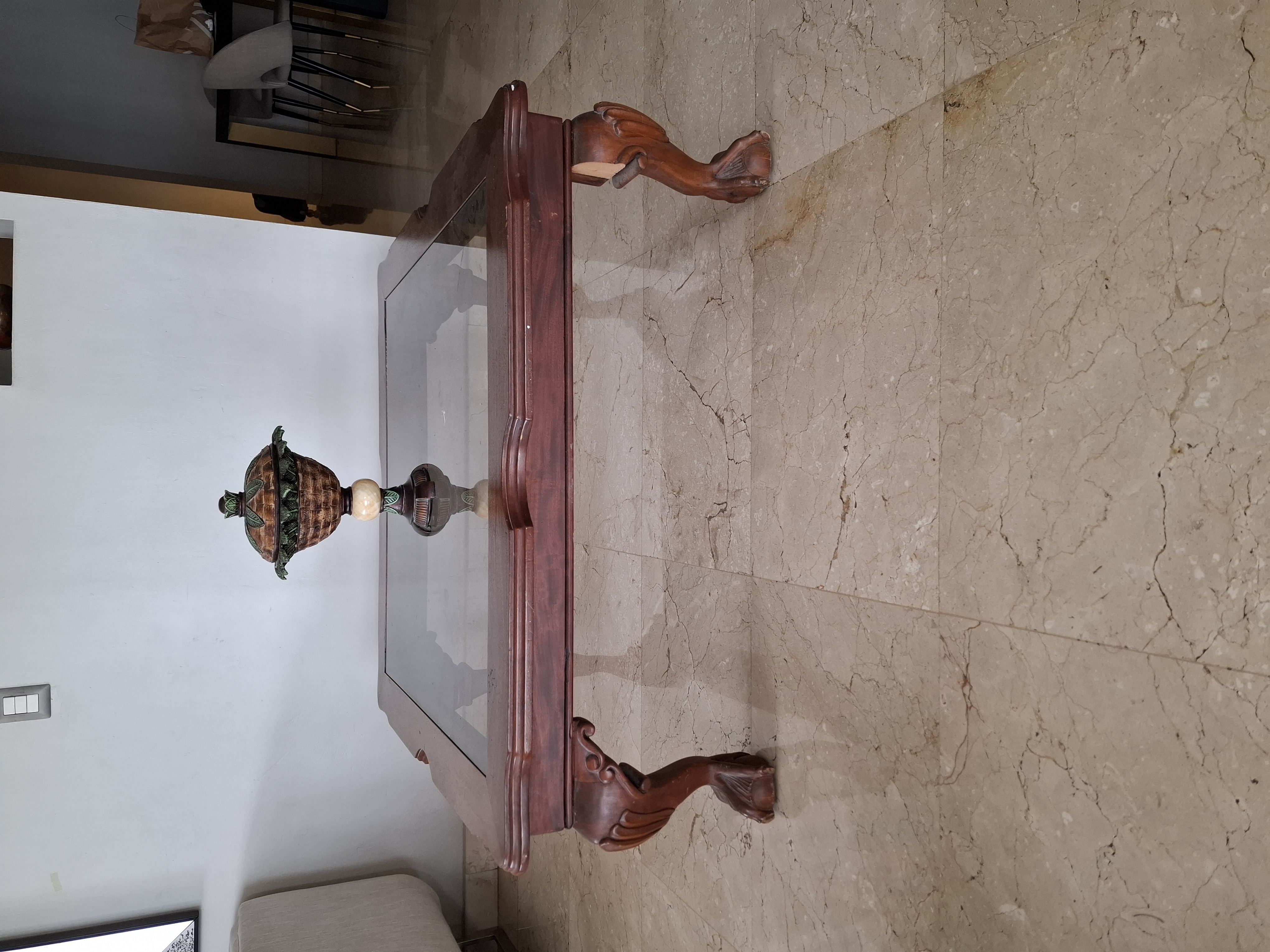 muebles y colchones - ***Mesa de Caoba y Vidrio*** 3