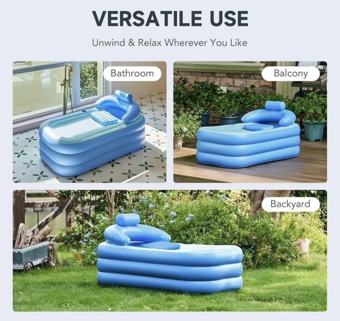 herramientas, jardines y exterior - Bañera inflable para adultos. 4