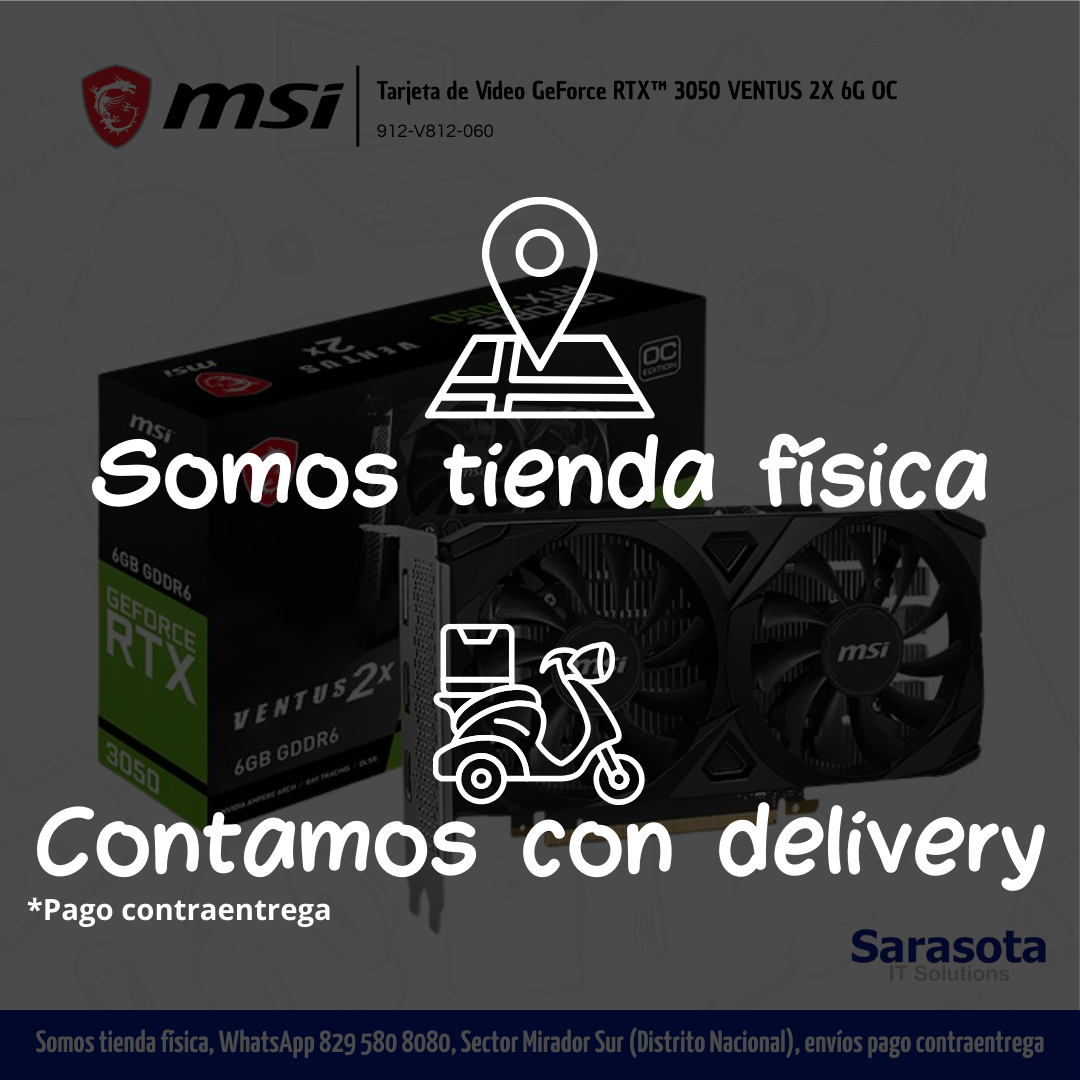 accesorios para electronica - Msi Tarjeta Video GeForce RTX 3050 VENTUS 2X 6G OC 2