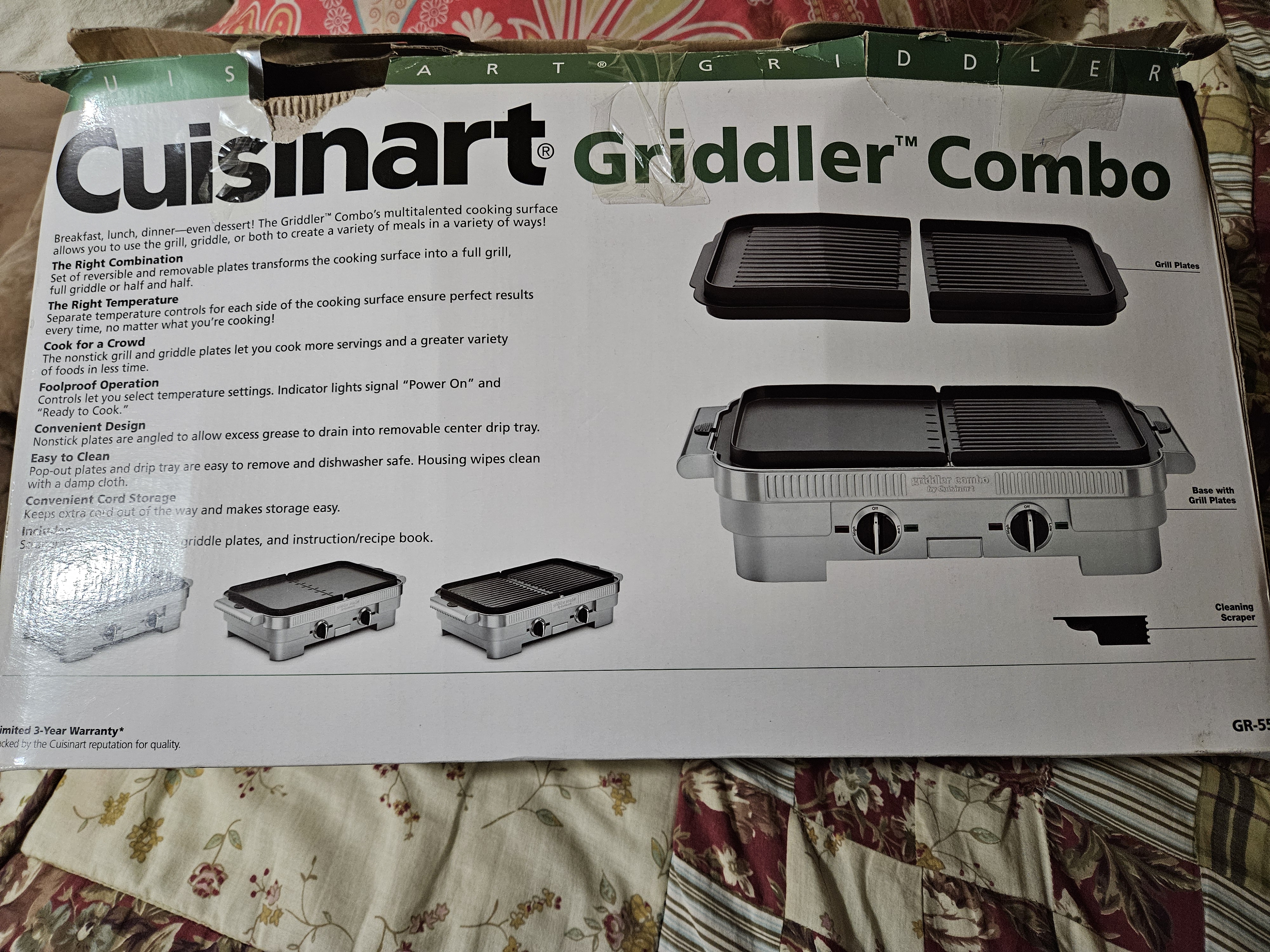 electrodomesticos - Cuisinart GR-55 Griddler Combo de Parrilla/plancha 5