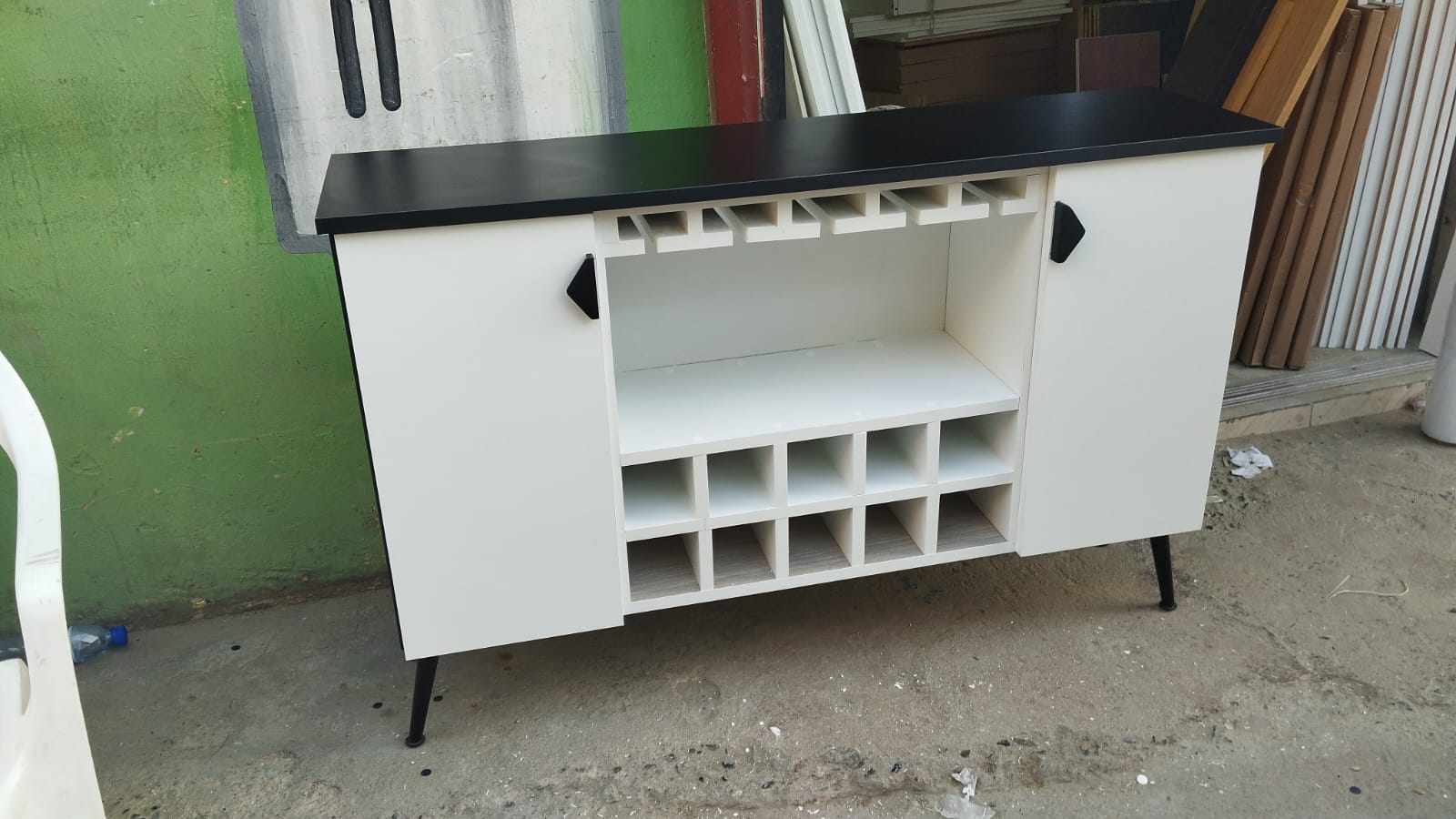muebles y colchones - Credenza moderna con vinera varios tamaños  2