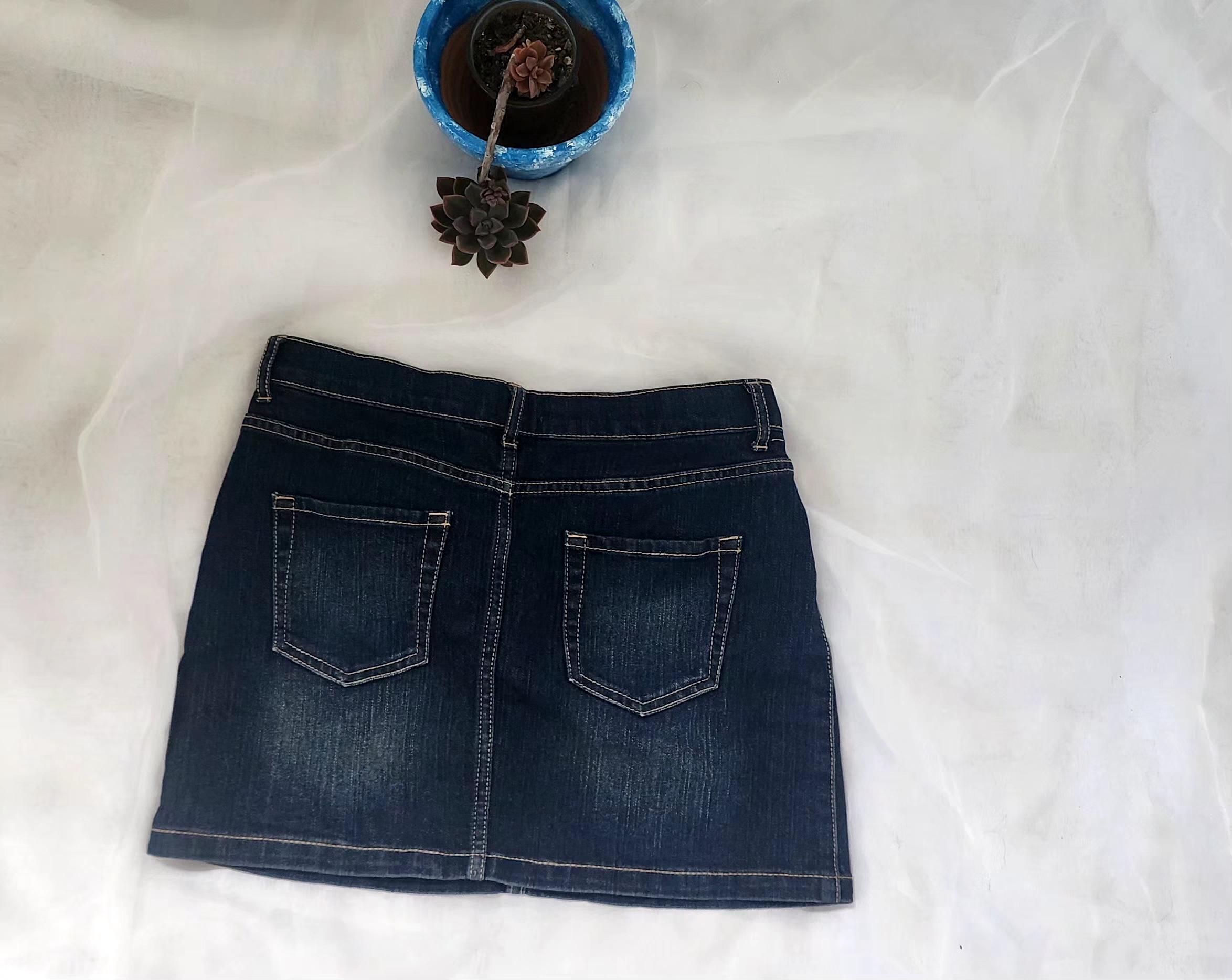 ropa para mujer - Falda corta jeans  0