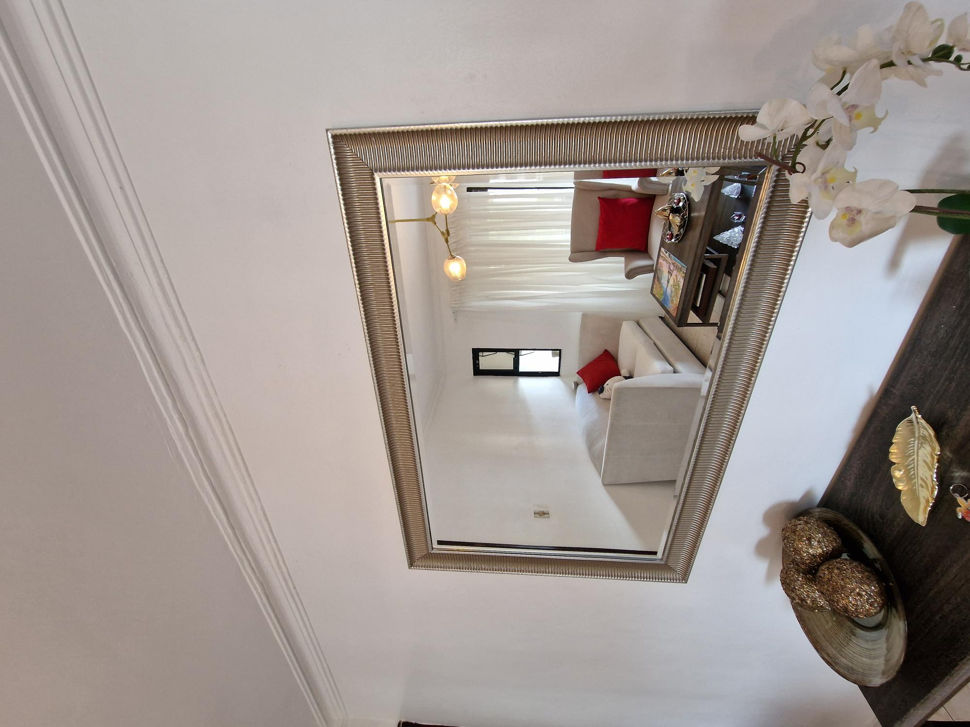 decoración y accesorios - Espejo Rectangular Plateado
