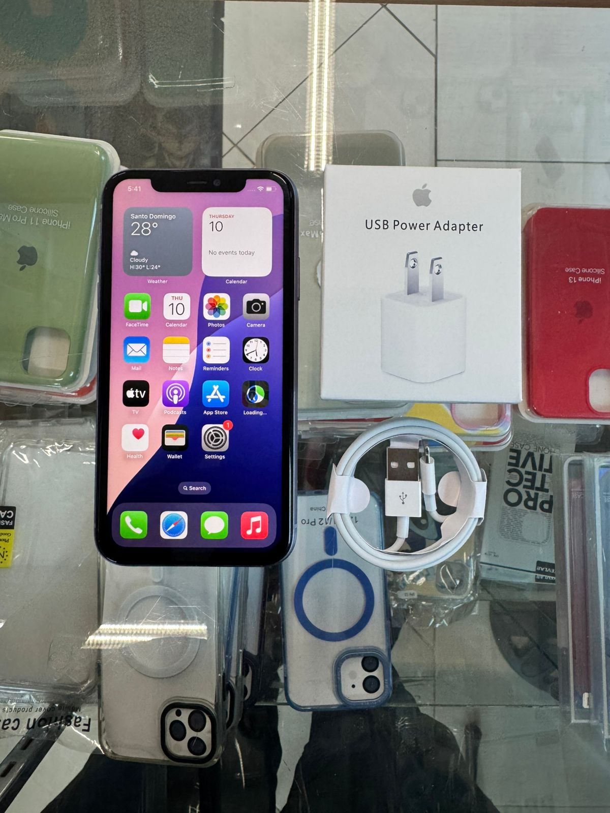 celulares y tabletas - Iphone 11 morado 64 GB Desbloqueado 1