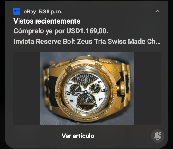 joyas, relojes y accesorios - Vendo Reloj Invicta Bolt Zeus Tria, modelo 16320, Swiss Made, en su caja, 14,000 7