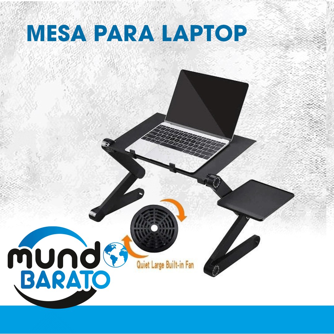 accesorios para electronica - Mesa para laptop portatil de Aluminio computadora con enfriador ventilador base 0