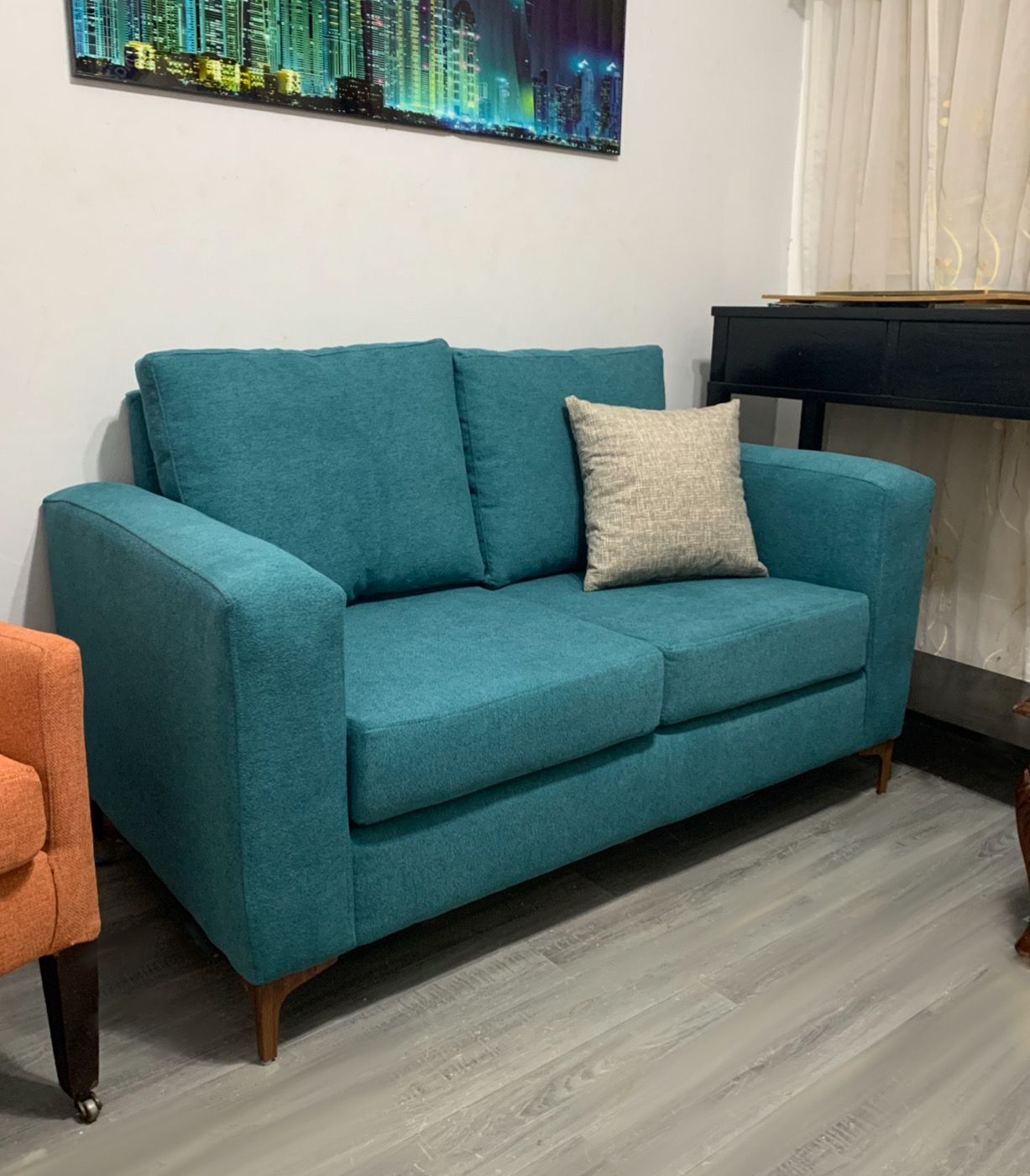 muebles y colchones - Sofá nuevo, de dos plazas en pino tratado. 0
