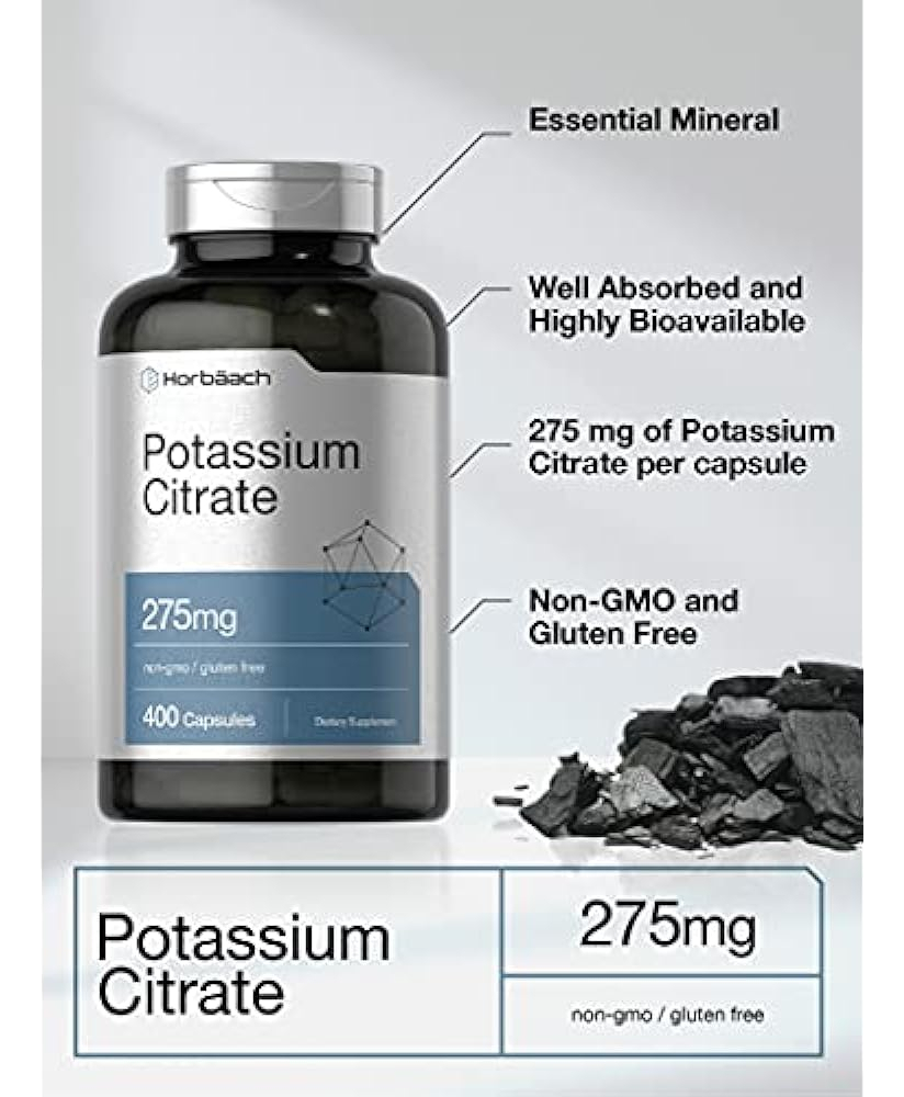 Salud y Equipamiento Médico - Suplemento De Citrato De Potasio 275 Mg  400 Cápsulas 2
