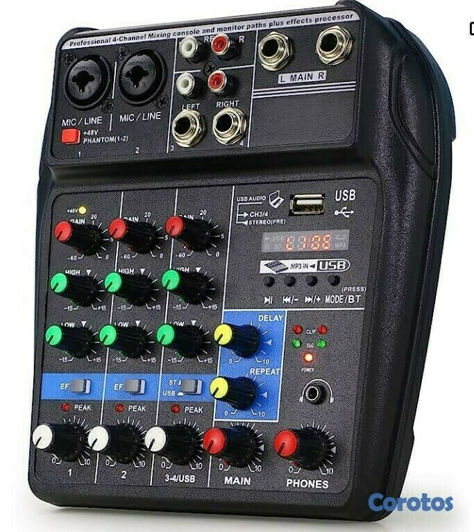 camaras y audio - MEZCLADORA DE AUDIO TEYUN A4 - 4 CANALES 7