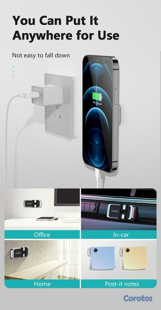 accesorios para electronica - Soporte universal de celular para carro magnetico con adhesivo CJ-10 2