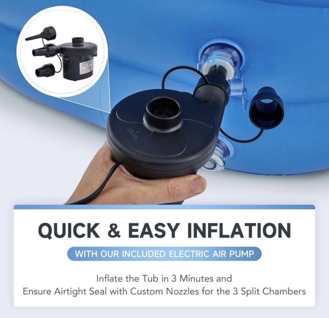 herramientas, jardines y exterior - Bañera inflable para adultos. 7