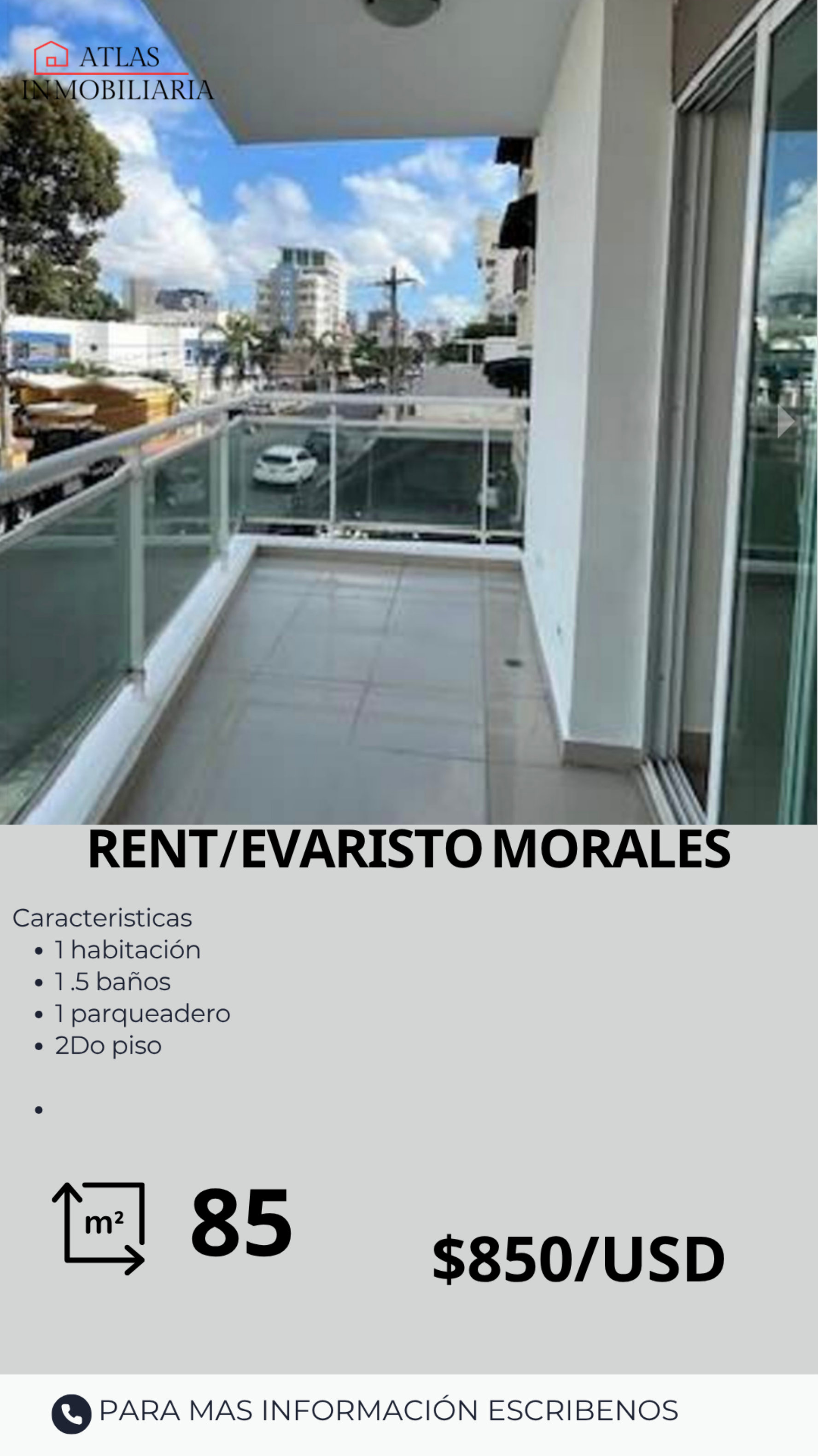 apartamentos - apartamento en alquiler- Evaristo Morales 0