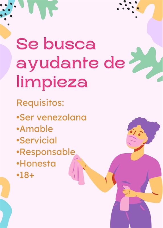 empleos disponibles - Se busca ayudante de limpieza 