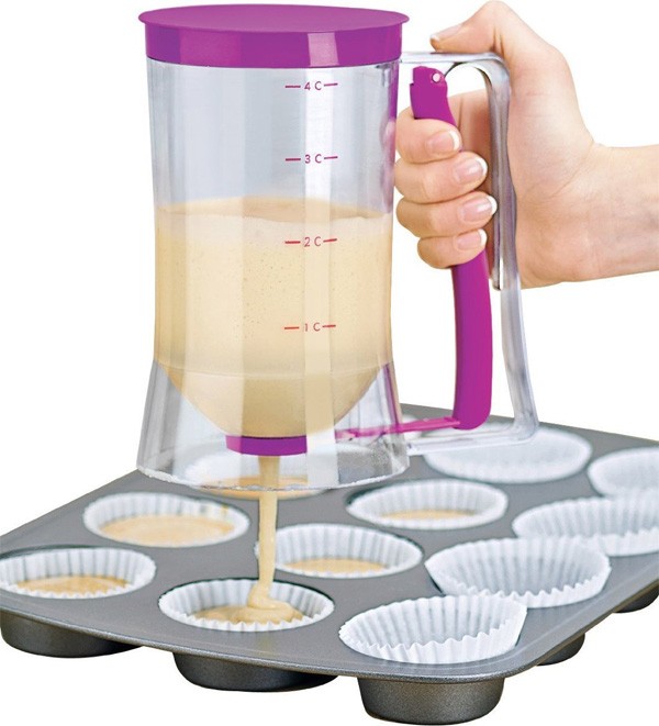 cocina - Dispensador de mezcla masa de bizcocho torta cupcakes pastel dosificador  3