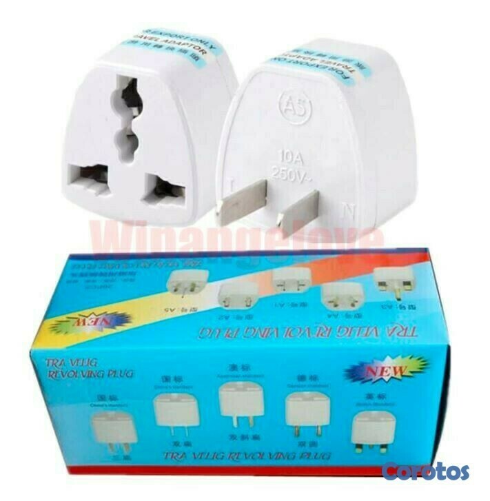 otros electronicos - Adaptador de enchufe corriente europeo a americano 1