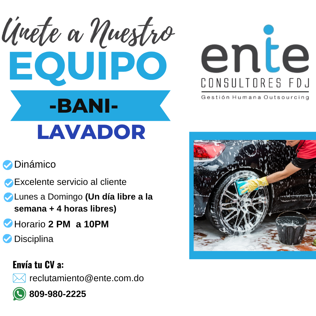 empleos disponibles - LAVADOR