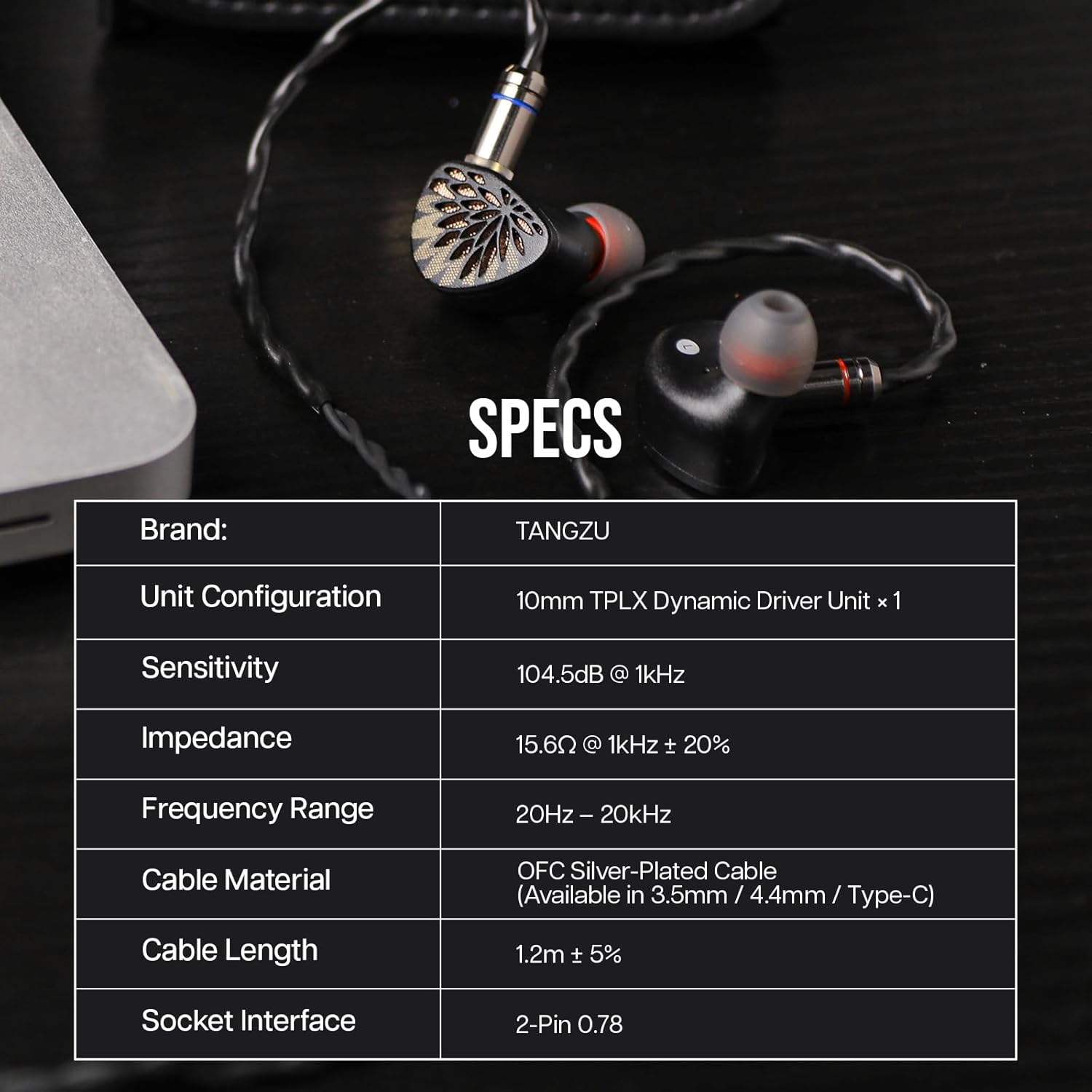 camaras y audio - TANGZU YU XUAN JI auriculares IEM 10mm TPLX DD 3.5 7