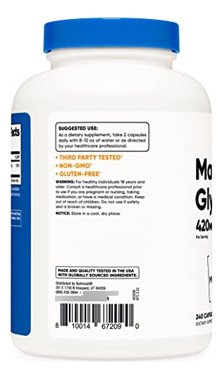 Salud y Equipamiento Médico - Glicinato De Magnesio 420 Mg-nutricost 2