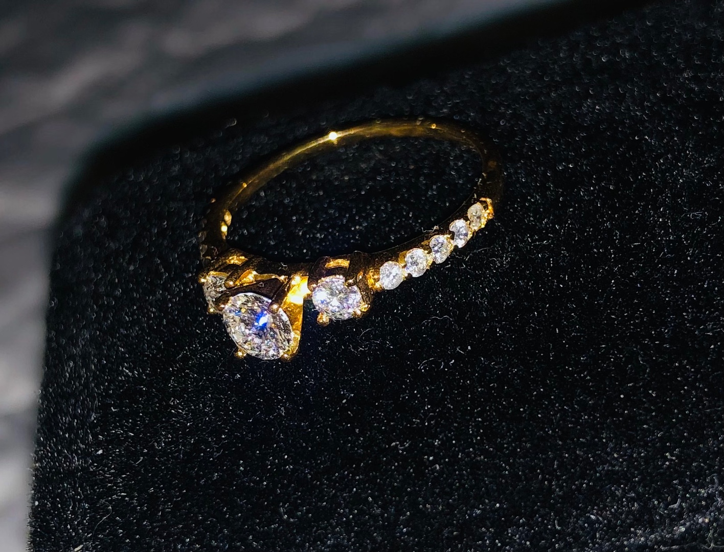 joyas, relojes y accesorios - ANILLO ORO 14K CON DIAMANTES ORIGINALES.