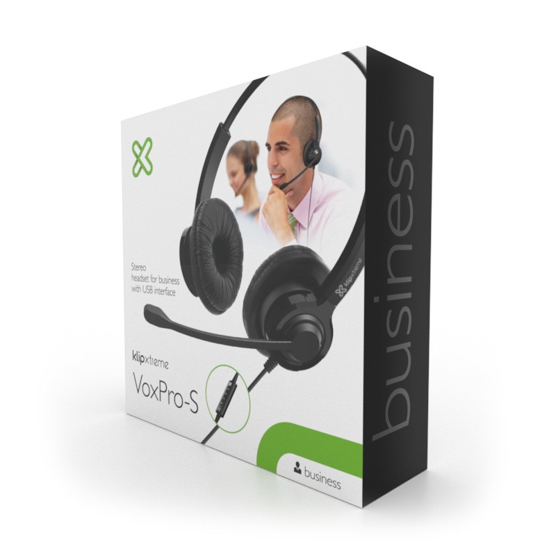computadoras y laptops - AUDIFONO CON MICROFONO KLIPX VOXPRO-S USB, ESTEREO, CONTROL DE VOLUMEN (KCH-911) 2