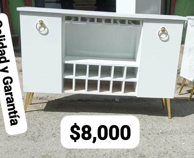 muebles y colchones - Credenza moderna con vinera varios tamaños  6