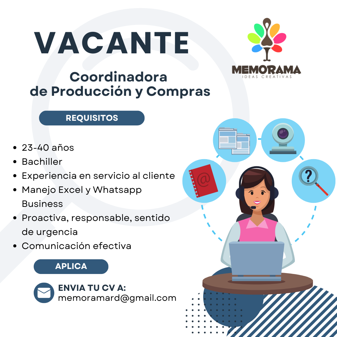 empleos disponibles - Coordinadora de Producción y Compras 0