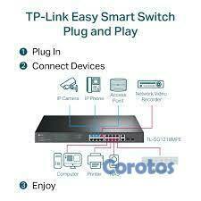 computadoras y laptops - SWITCH 18 PUERTOS TP-LINK   18 PUERTOS Y 16 POE+ 5
