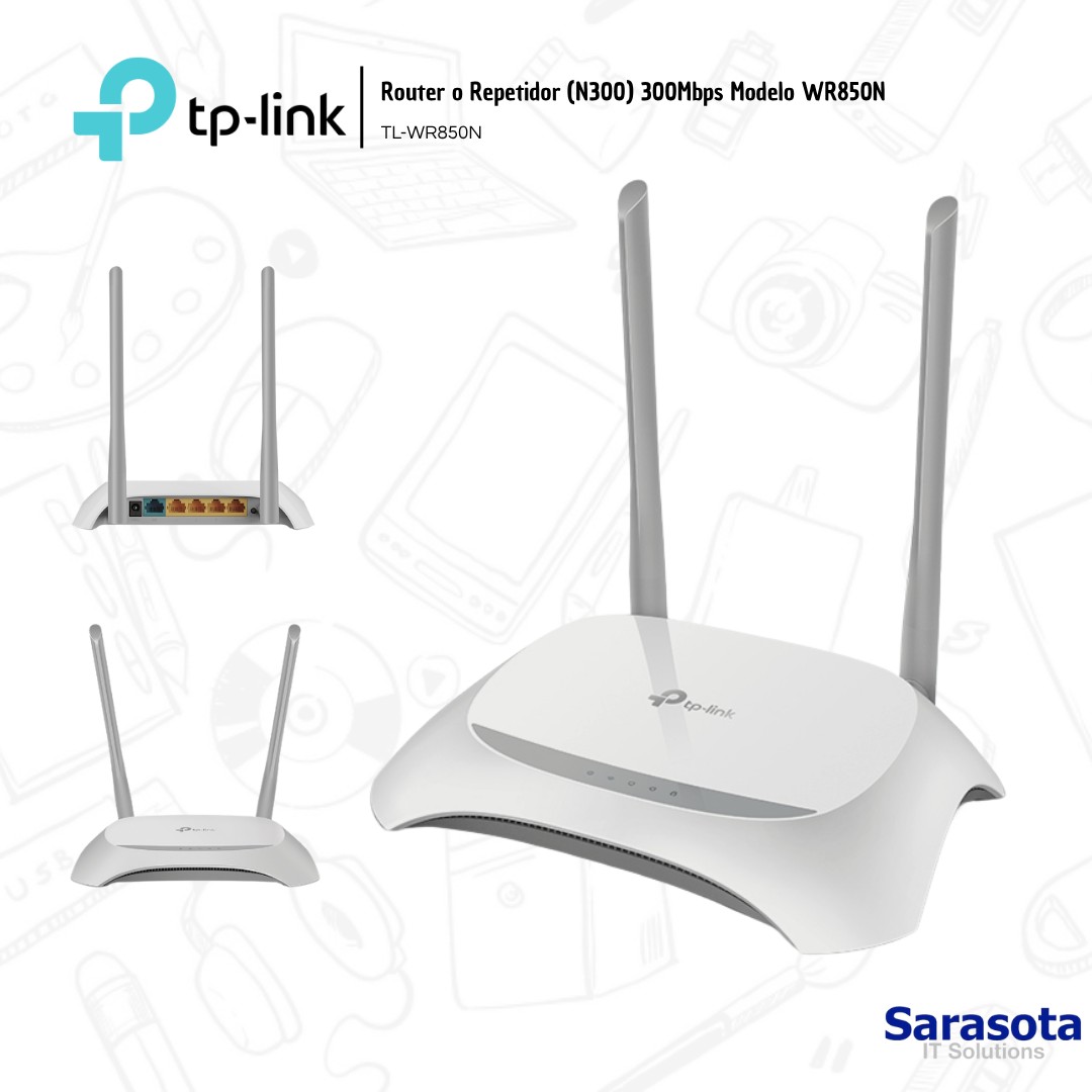 accesorios para electronica - TP-Link Router o repetidor WR850N 850N N300 1