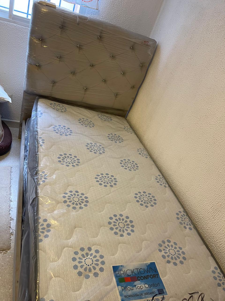 muebles y colchones - Cama twin size 39 pequeña nueva  5