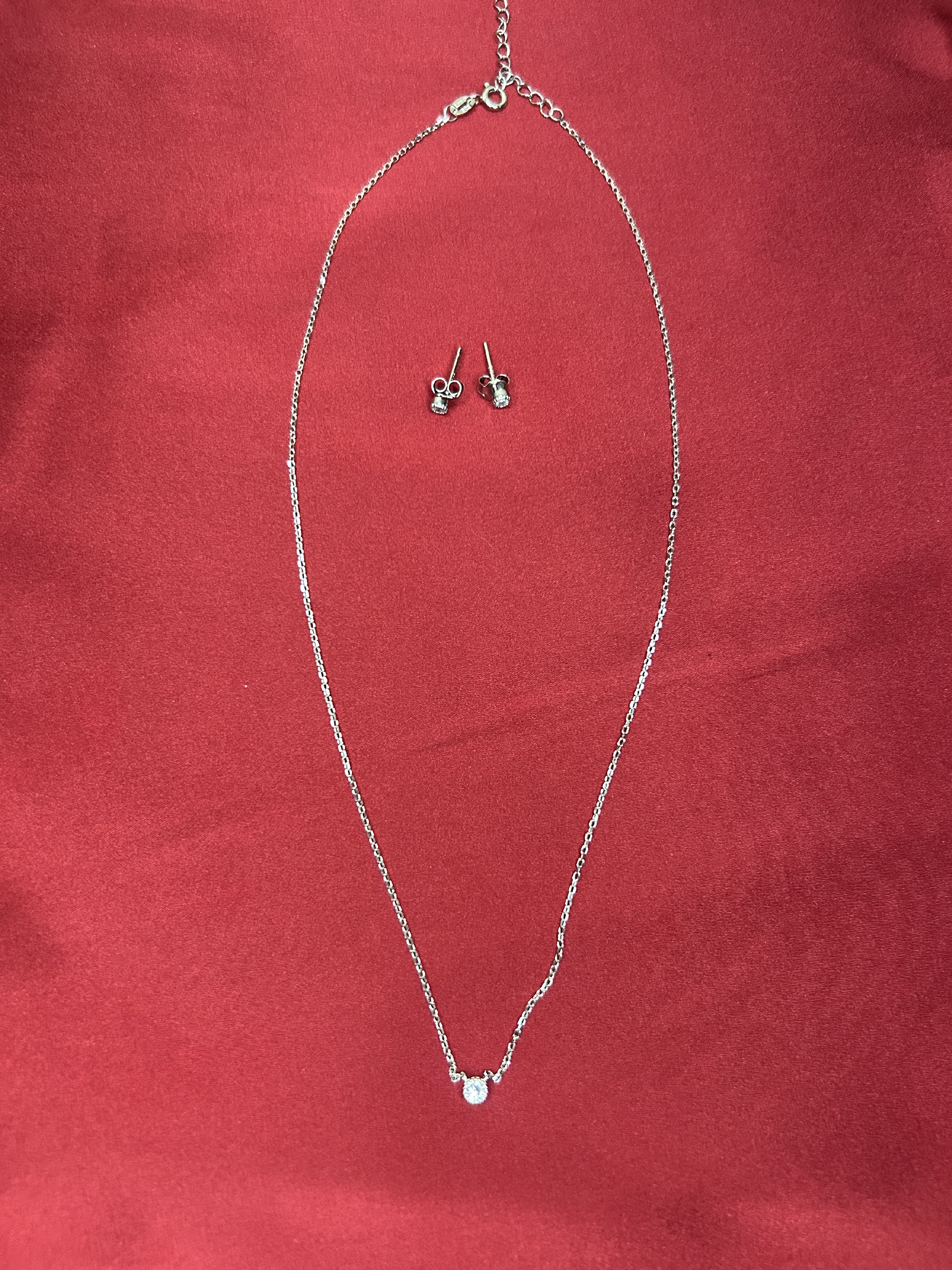 joyas, relojes y accesorios - Juego de arete y cadenas en plata 925 1