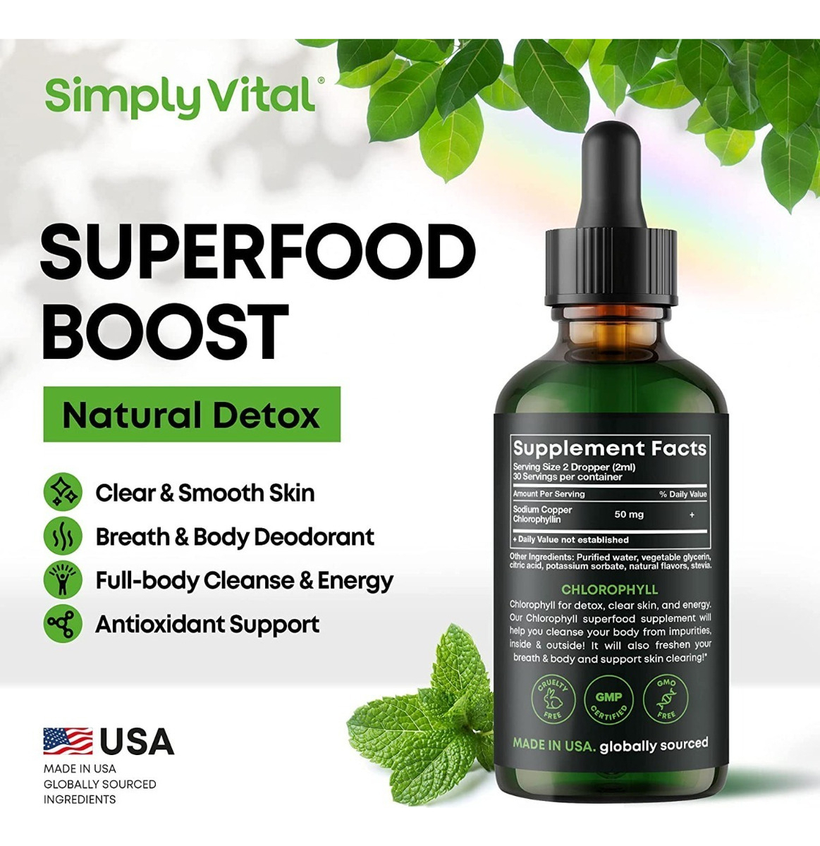 Salud y Equipamiento Médico - Clorofila 50 Mg Simplyvital 1