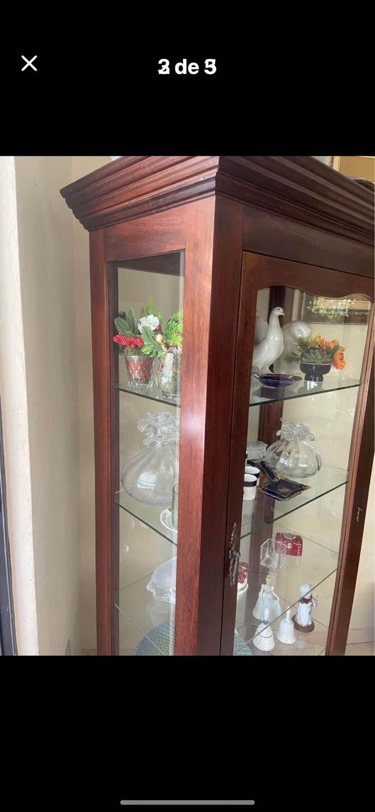 decoración y accesorios - vitrina de caoba 2