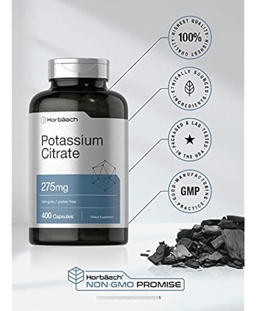 Salud y Equipamiento Médico - Suplemento De Citrato De Potasio 275 Mg  400 Cápsulas 4