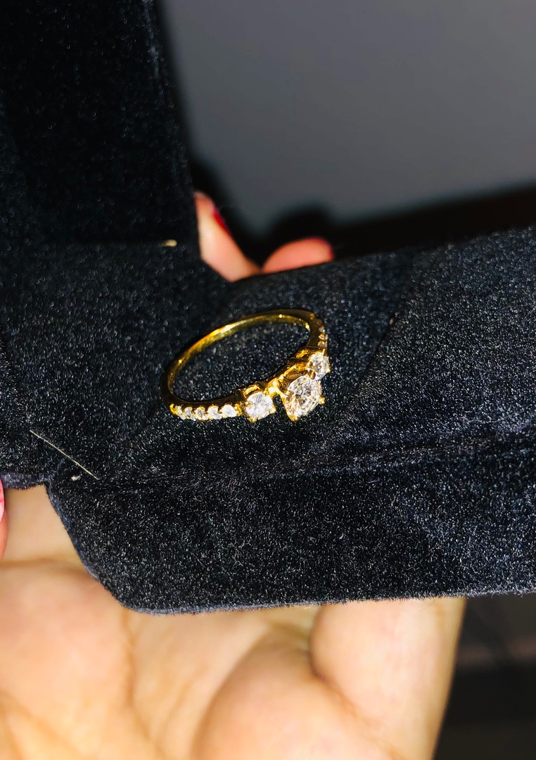 joyas, relojes y accesorios - ANILLO ORO 14K CON DIAMANTES ORIGINALES. 1
