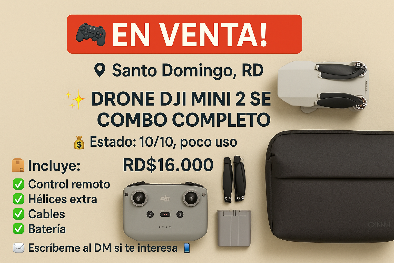 camaras y audio -  DJI Mini 2 SE Combo – Como Nuevo 0