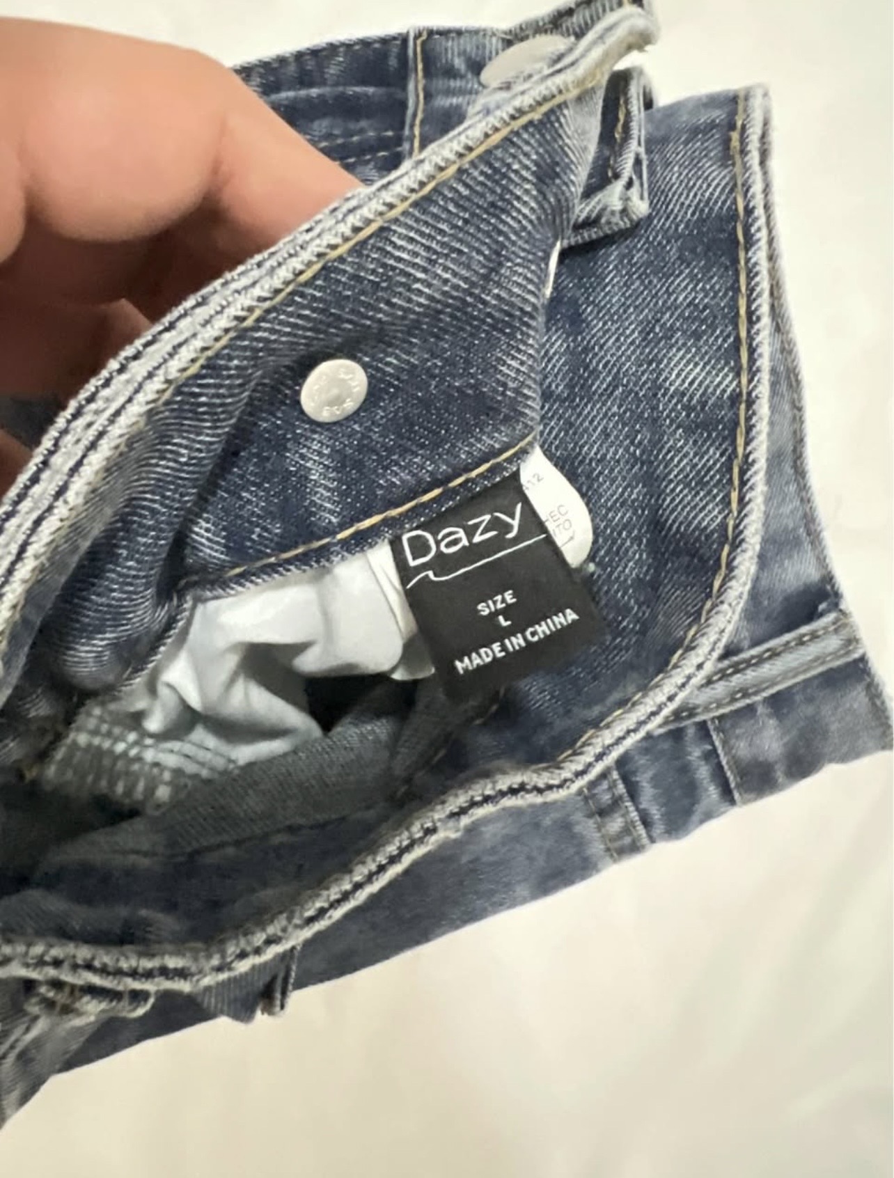 ropa para mujer - Jeans rectos con brillos DAZY SHEIN – Talla L – NUEVOS 4