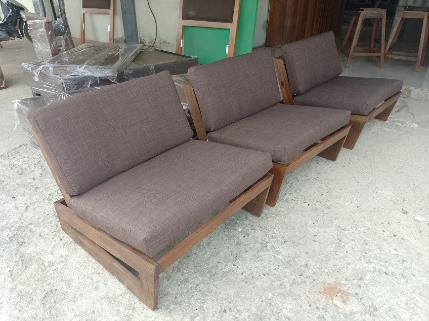 muebles y colchones - juego de muebles de 4 piezas en pino tratado 1