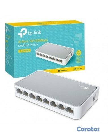 otros electronicos - Switch de escritorio TP-Link de 8 puertos 10/100Mbps SF1008D 1
