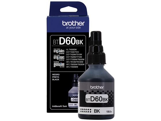 impresoras y scanners - BOTELLA DE TINTA BROTHER - BTD60BK - NEGRO - 108ML - PARA IMPRESORA DCP-T420 - T 0