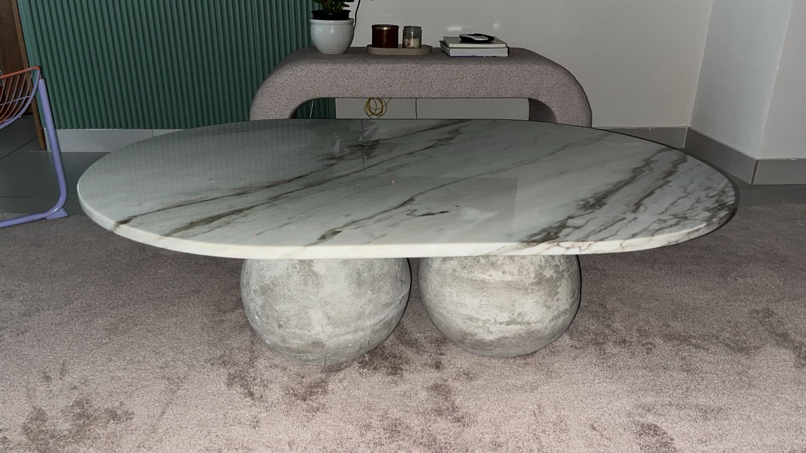 decoración y accesorios - VENDO MESA DE CENTRO, EN MARMOL 100% ITALIANO